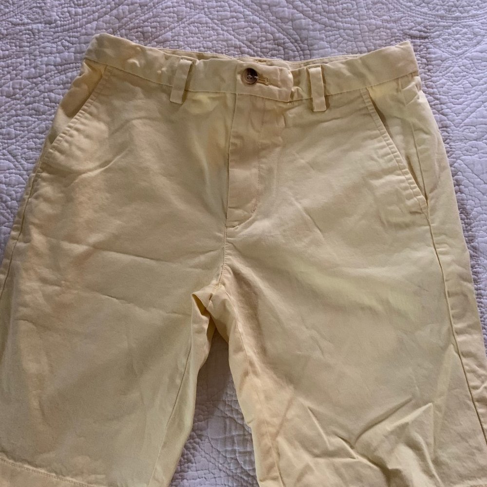 Vineyard Vines Boys Yellow Canvas Shorts Size 14